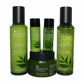 Набор средств для лица с зеленым чаем Bonibelle Green Tea Moisture Control 3 Set