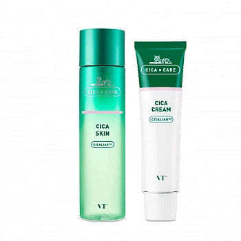 Успокаивающий набор с тонером и кремом Cica Skin Cream Set
