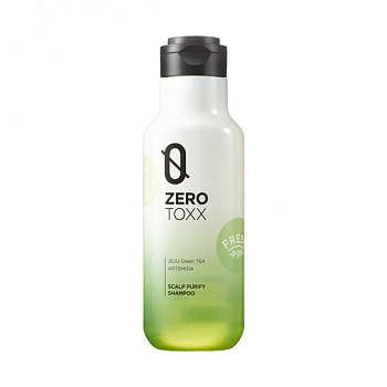 Очищающий шампунь с зеленым чаем и полынью Zero Toxx Jeju Green Tea Artemisia Scalp Purify Shampoo