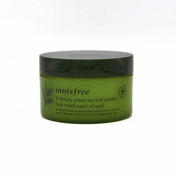 5-минутная маска для лица с экстрактом листьев зеленого чая 5 minute Green Tea Leaf Powder Face Mask (wash-off type)